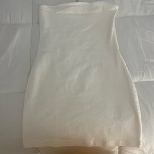 white strapless jean dress ZARA WITH TAG never worn SIZE S